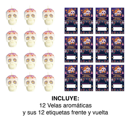 Calaveras Día de Muertos 12 Pack